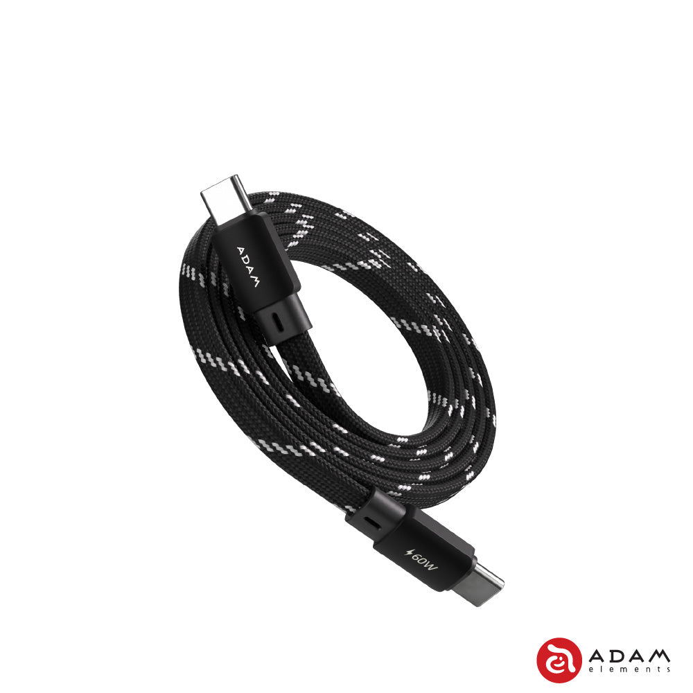 Adam Elements CASA MF100 USB-C to USB-C 60W Magnetic Charging Cable - Black