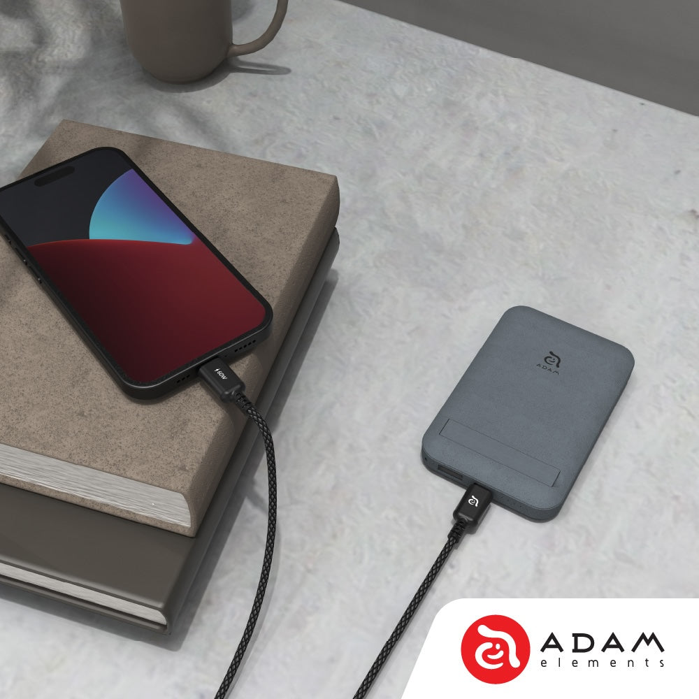 Adam Elements CASA S120 USB-C to USB-C 60W Charging Cable 120cm Black