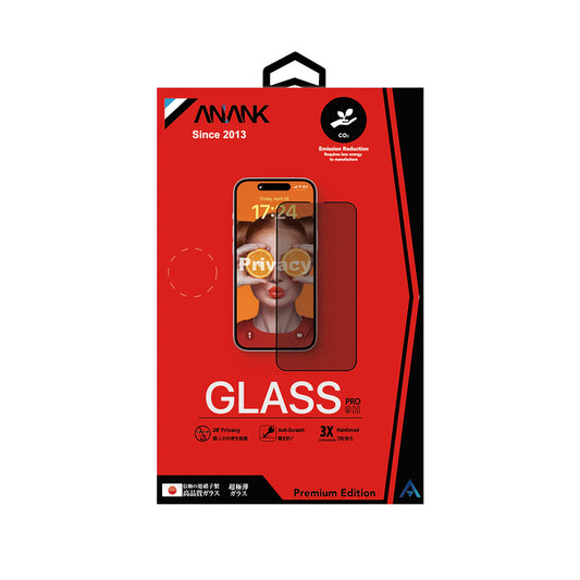 ANANK 2.5D 180° Privacy with 26° Angle Tempered Glass for iPhone 16 Plus