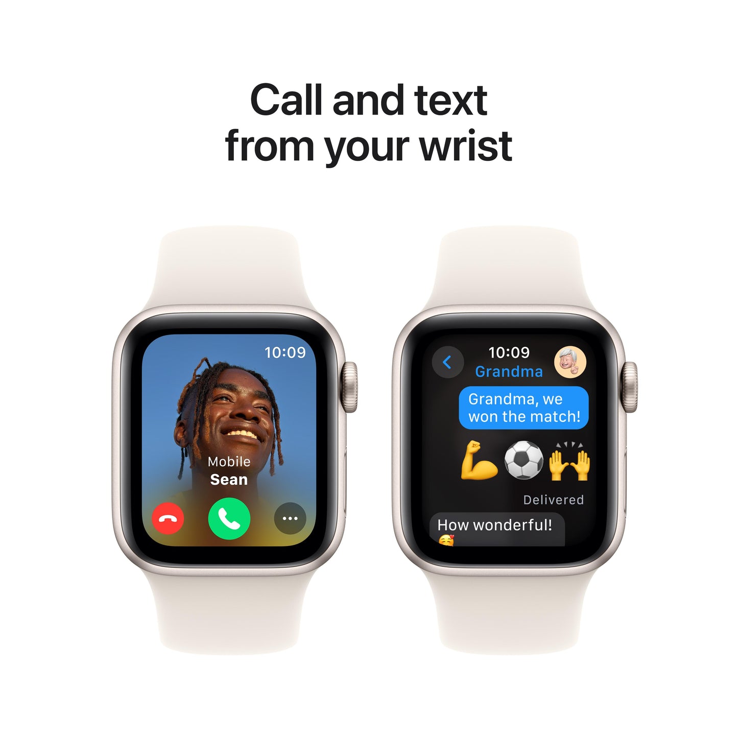 Apple Watch SE GPS 40mm Starlight Aluminium Case with Starlight Sport Band - M/L
