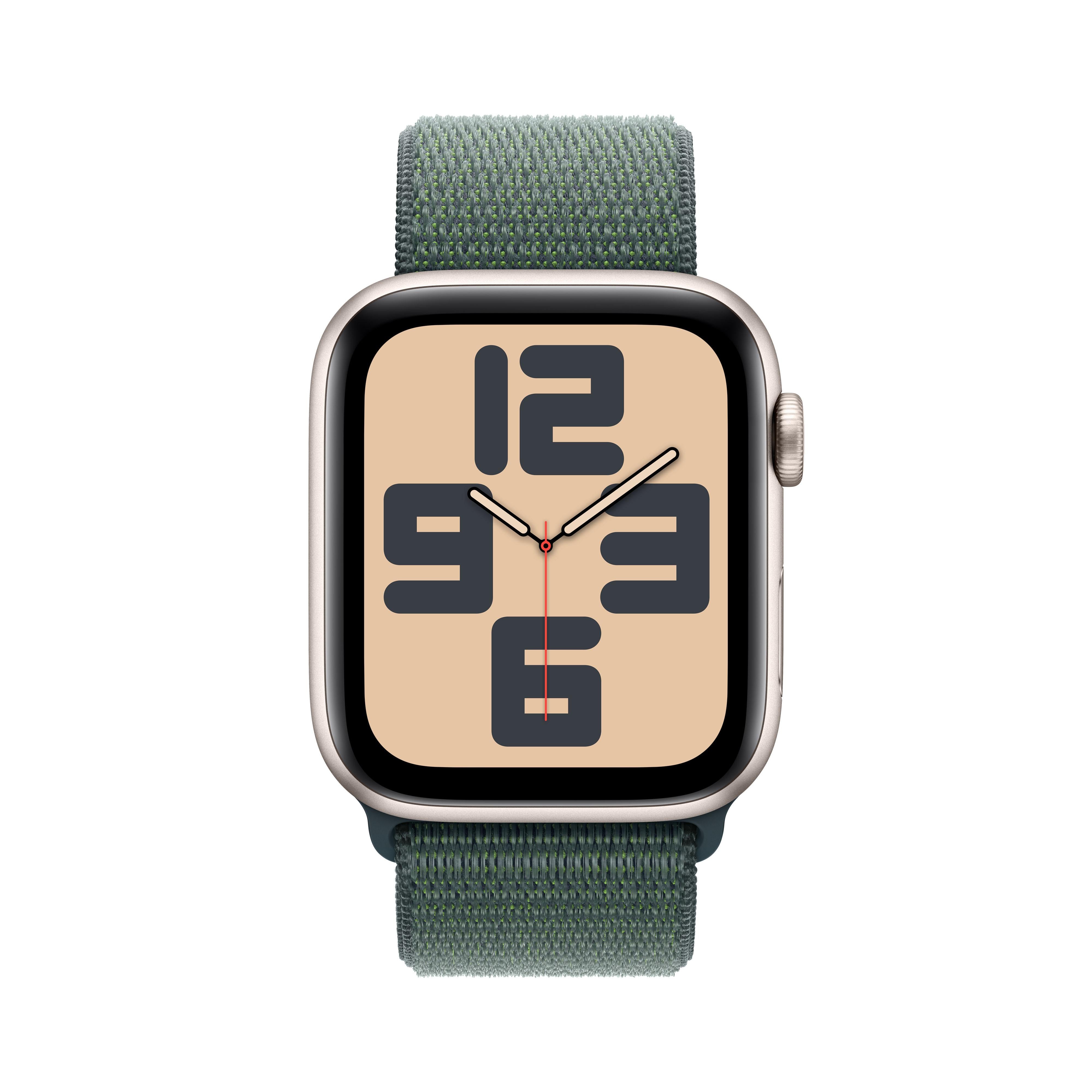 Apple Watch SE GPS 44mm Starlight Aluminium Case with Lake Green Sport iStudio Singapore