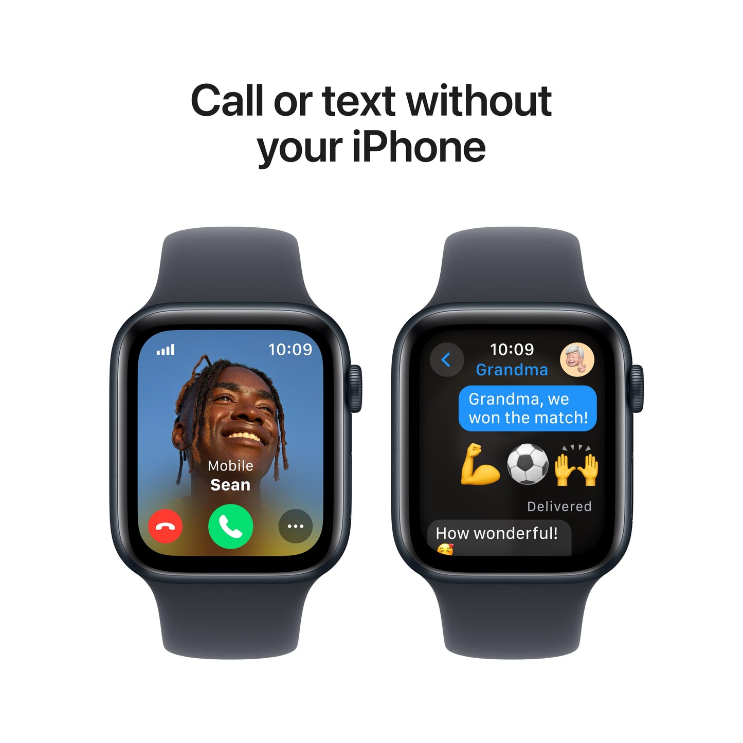 Apple Watch SE GPS + Cellular 44mm Midnight Aluminium Case with Midnight Sport Band - S/M