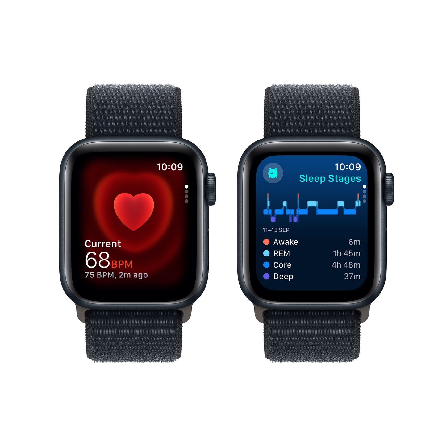Apple Watch SE (2023) GPS 40mm Midnight Alum Case w/ Midnight Sport Loop