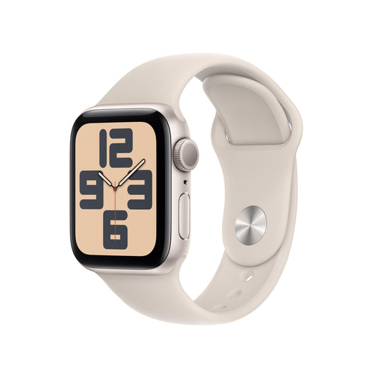 Apple Watch SE (2023) GPS 40mm Starlight Alum Case w/ Starlight Sport Band - M/L