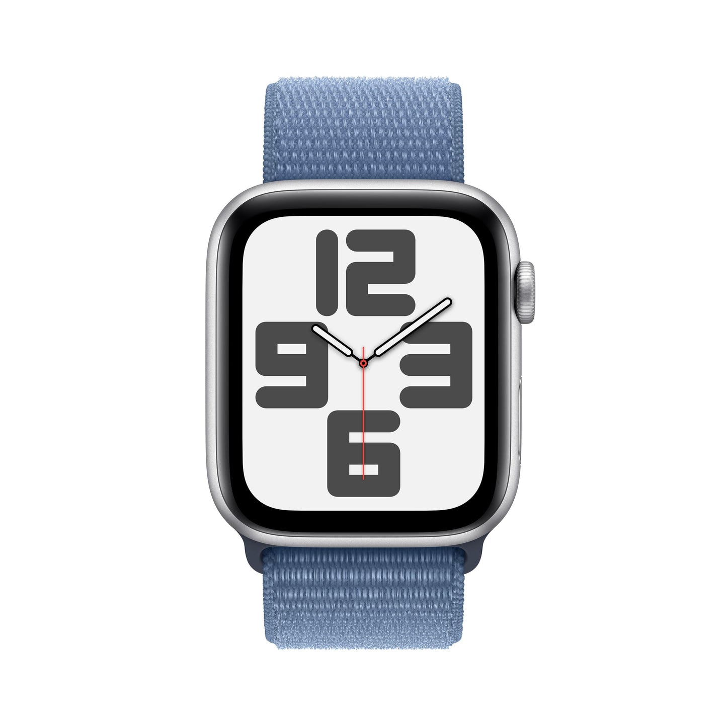Apple Watch SE (2023) GPS + Cellular 44mm Silver Alum Case w/ Winter Blue Sport Loop