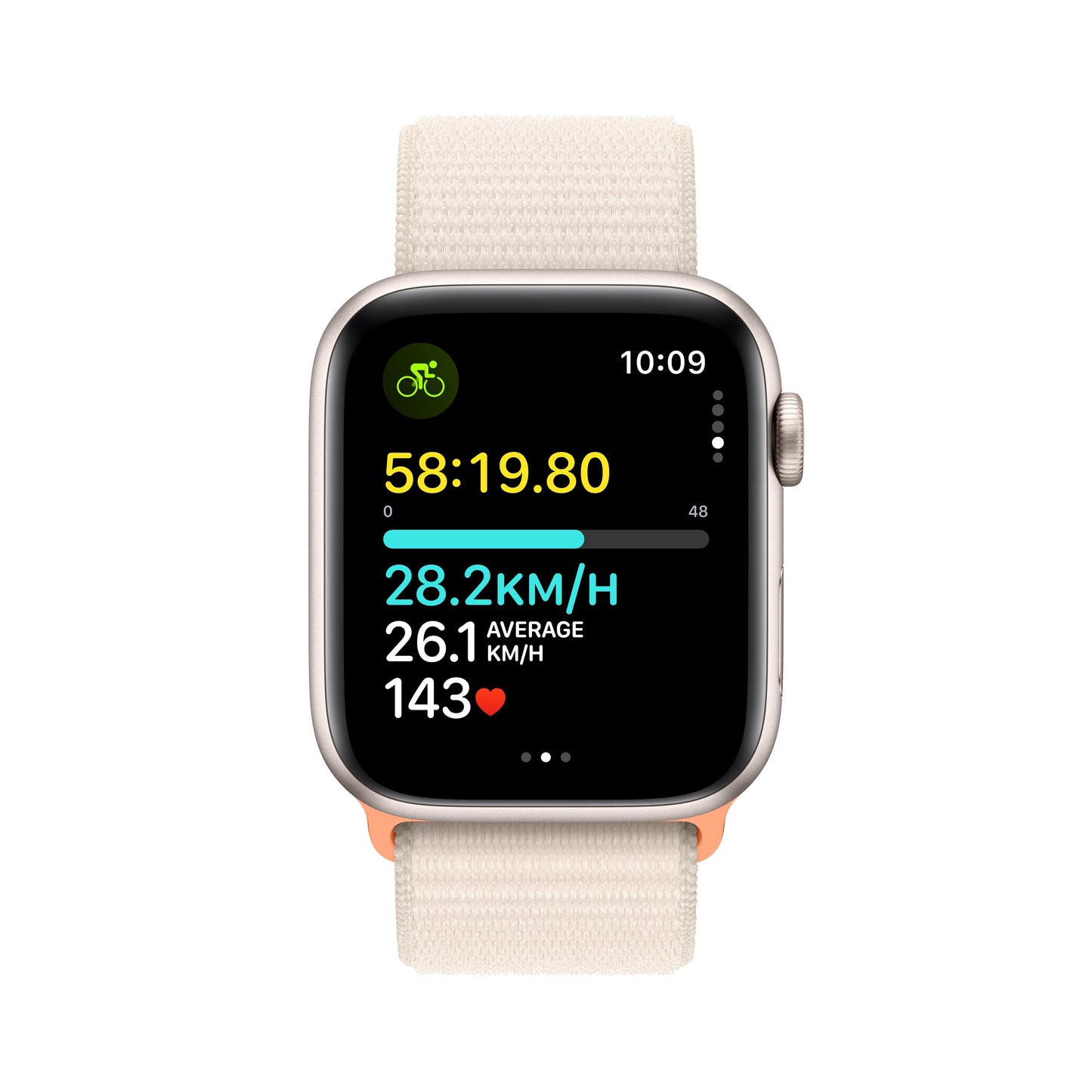 Apple Watch SE (2023) GPS + Cellular 44mm Starlight Alum Case w/ Starlight Sport Loop