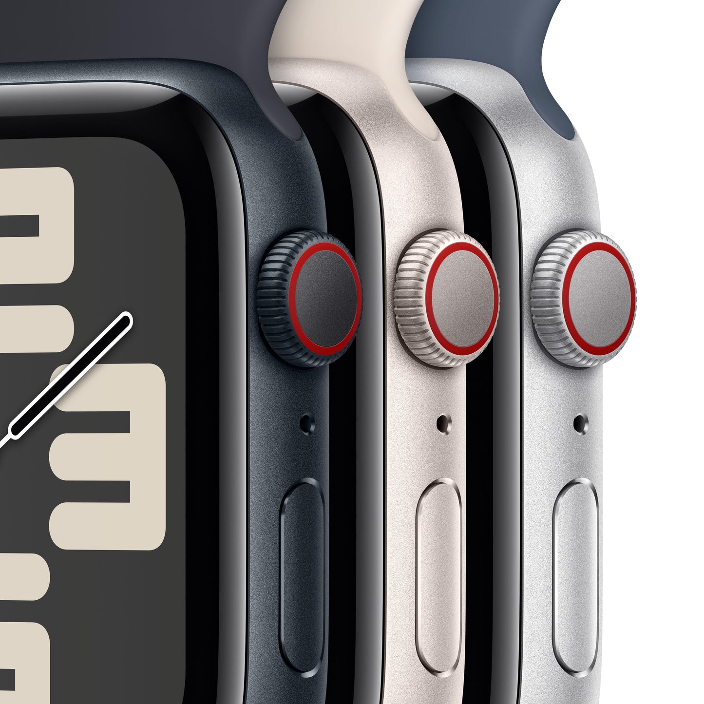 Apple Watch SE (2023) GPS + Cellular 44mm Silver Alum Case w/ Winter Blue Sport Loop
