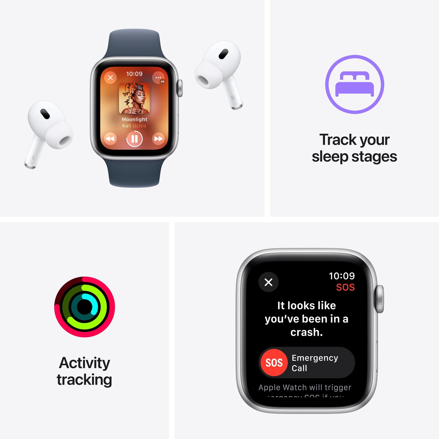 Apple Watch SE (2023) GPS + Cellular 40mm Midnight Alum Case w/ Midnight Sport Band - M/L