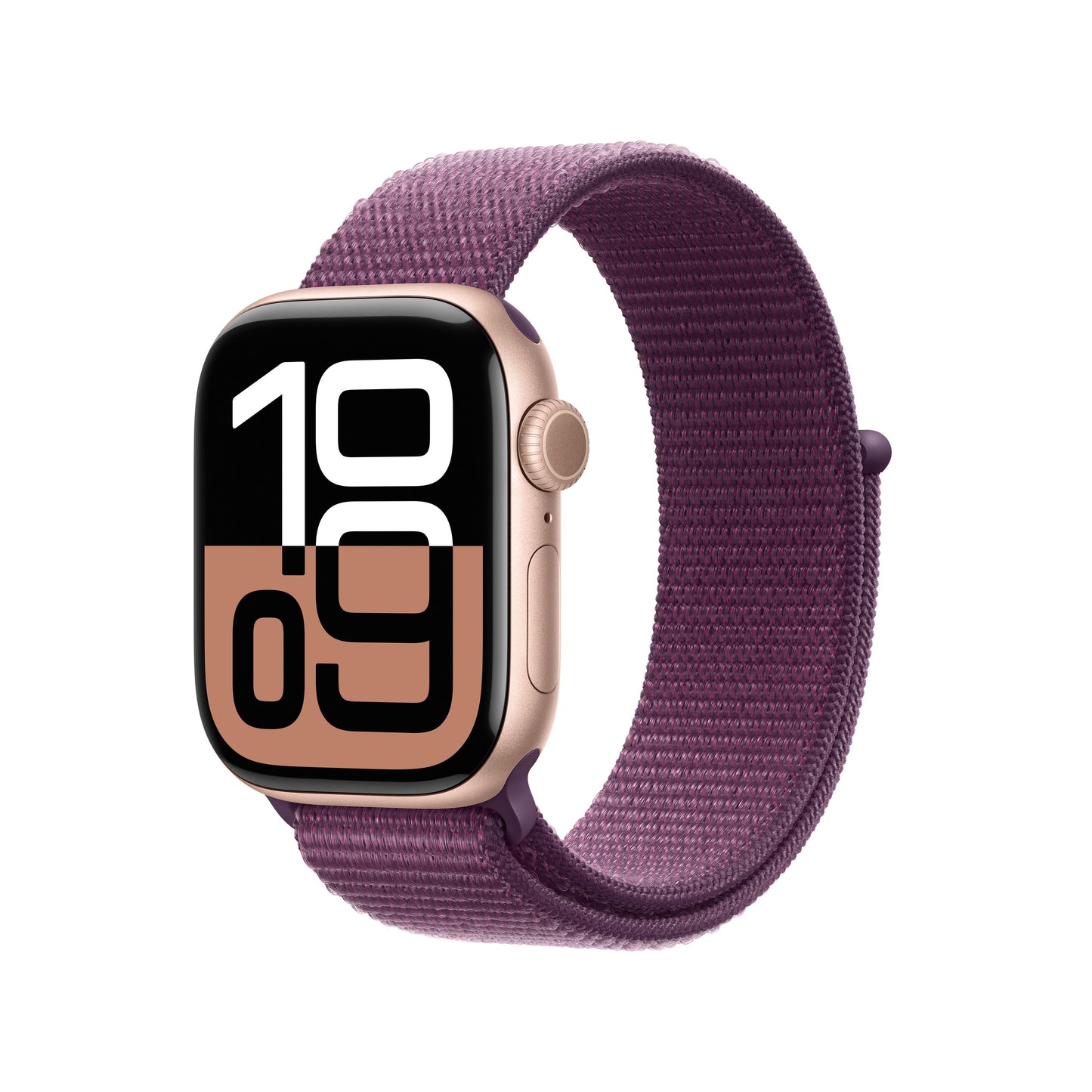 Apple Watch Series 10 GPS 42mm Rose Gold Aluminium Case with Plum