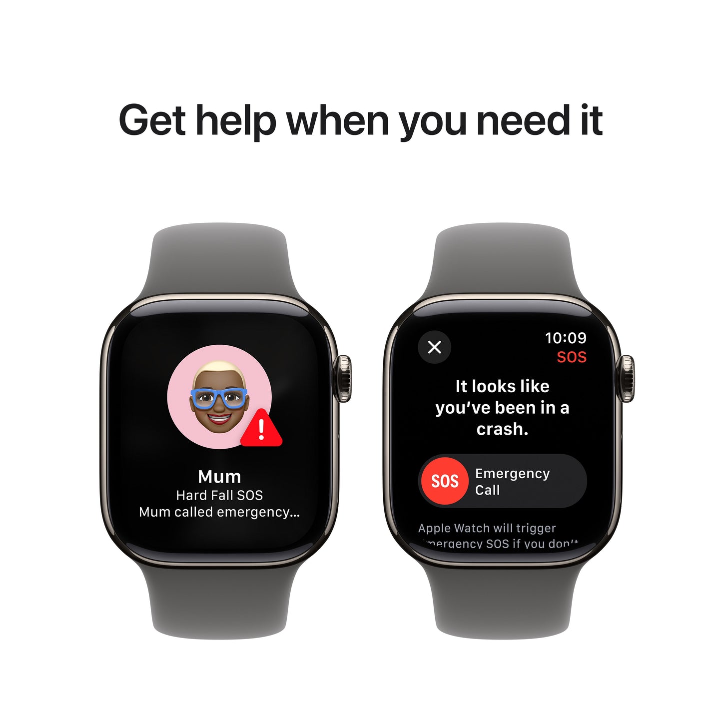 Apple Watch Series 10 GPS + Cellular 42mm Natural Titanium Case with Stone Grey Sport Band - S/M