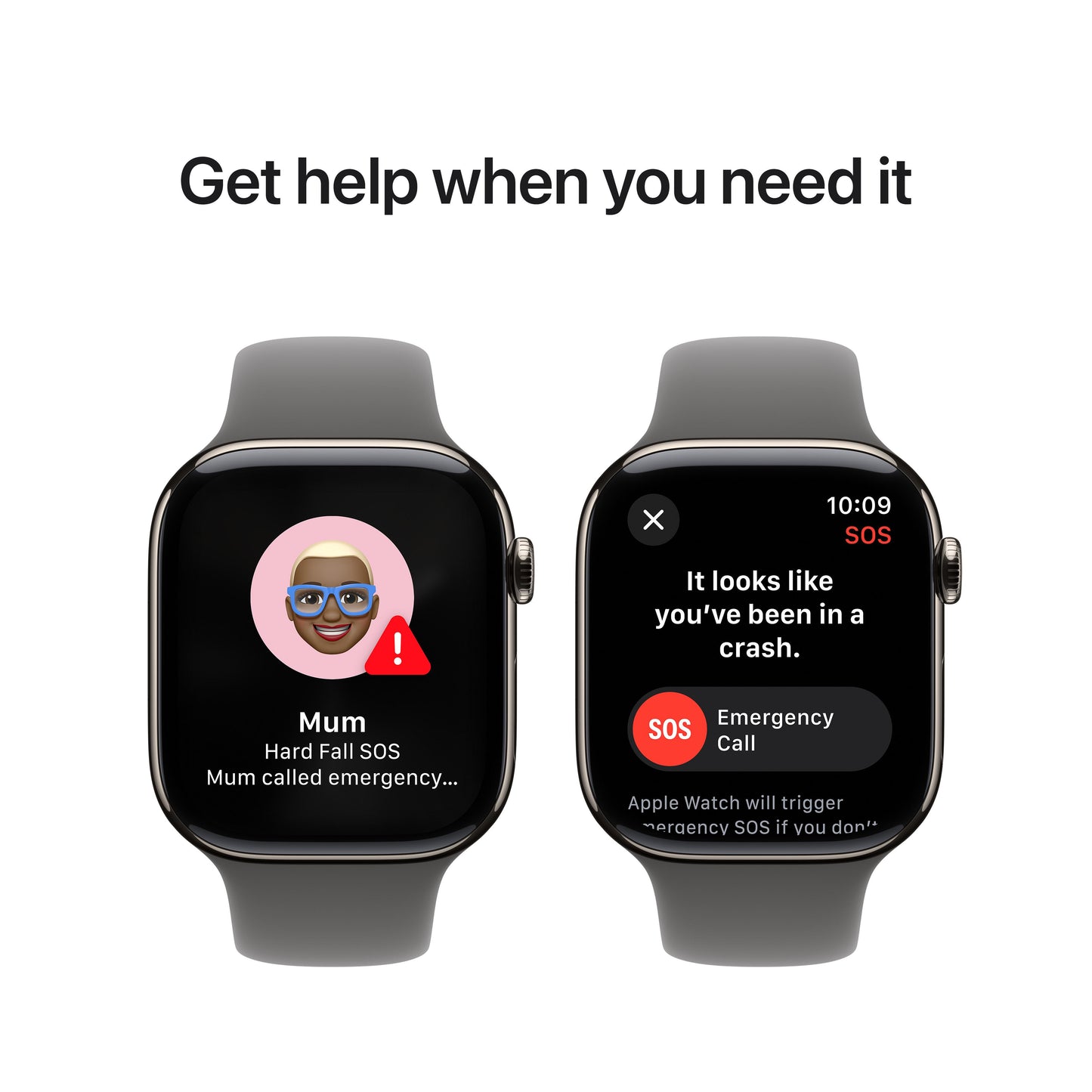 Apple Watch Series 10 GPS + Cellular 46mm Natural Titanium Case with Stone Grey Sport Band - M/L