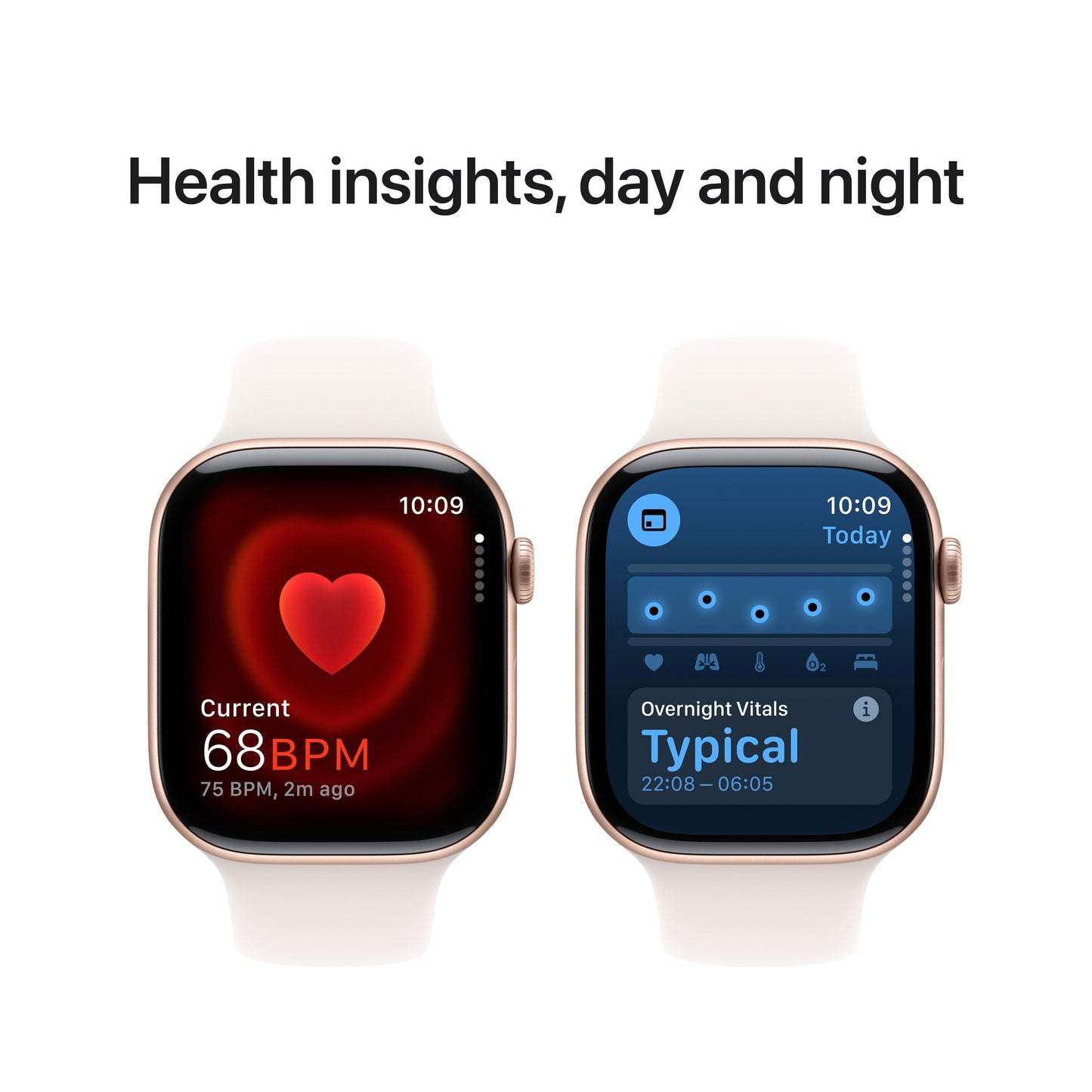 Apple Watch Series 10 GPS + Cellular 46mm Rose Gold Aluminium Case with Light Blush Sport Band - M/L