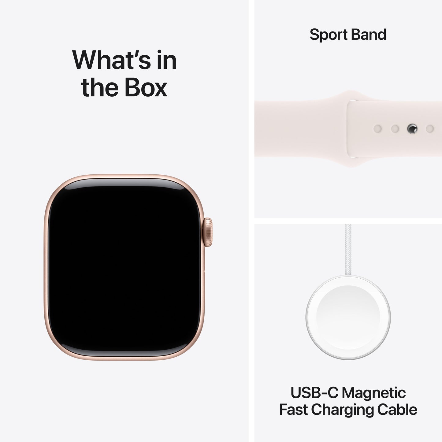 Apple Watch Series 10 GPS + Cellular 46mm Rose Gold Aluminium Case with Light Blush Sport Band - M/L