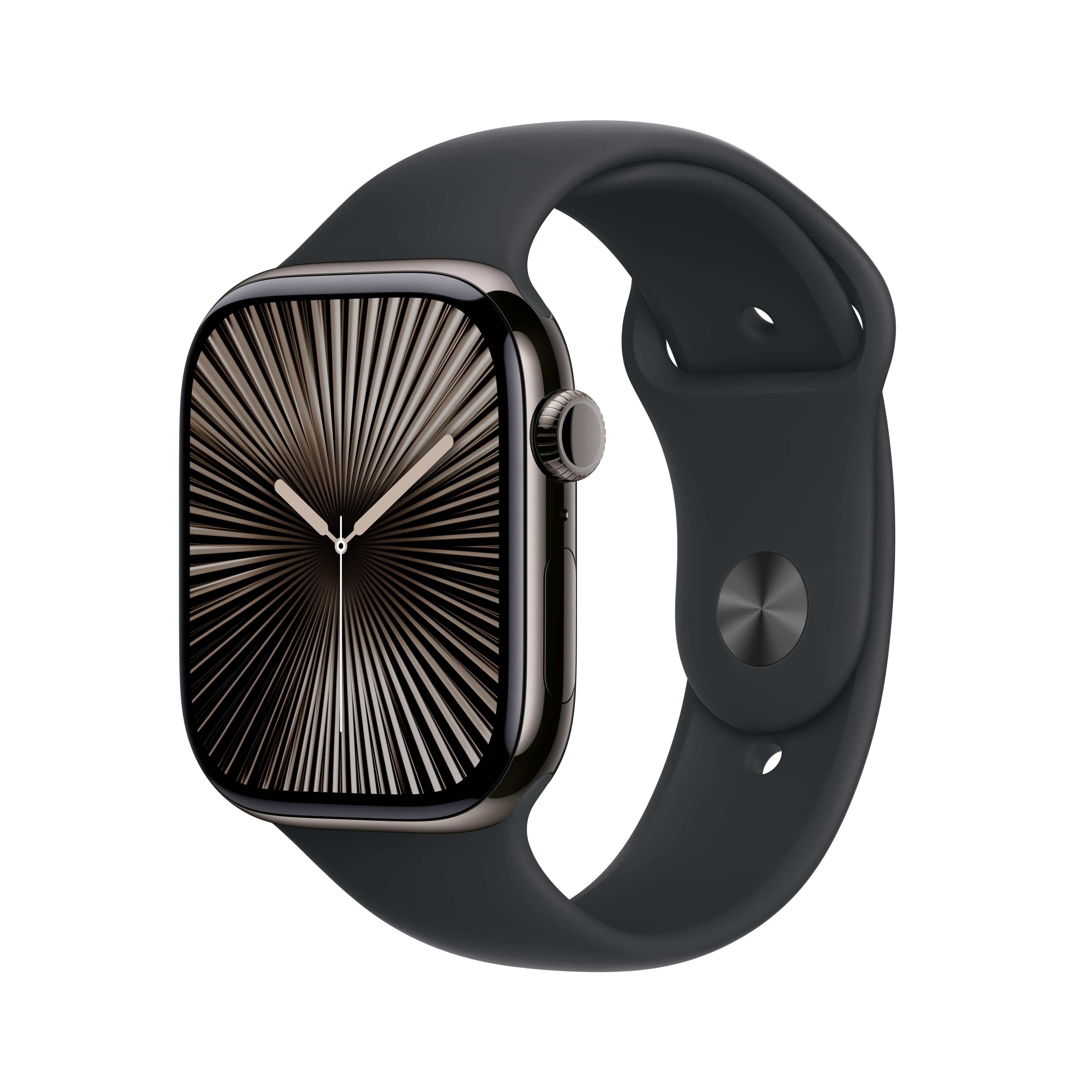Apple Watch Series 10 GPS Cellular 46mm Slate Titanium Case with Bla iStudio Singapore