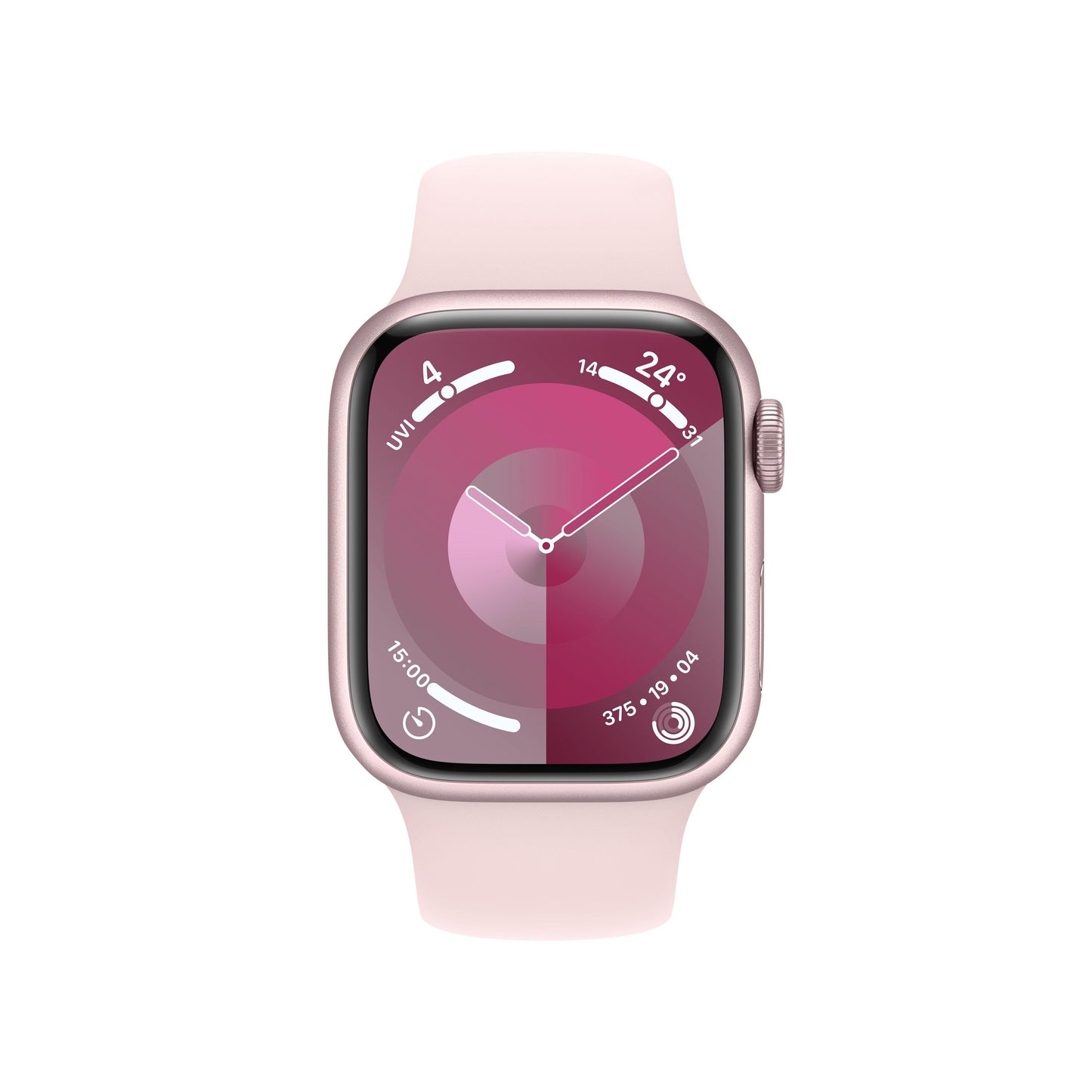 Apple Watch Series 9 GPS 41mm Pink Alum Case w/ Light Pink Sport Band - M/L