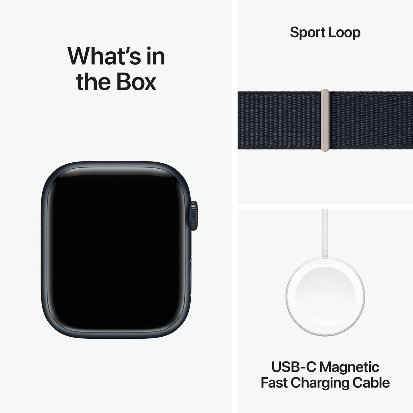 Apple Watch Series 9 GPS 45mm Midnight Alum Case w/ Midnight Sport Loop