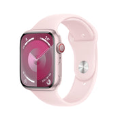 Apple Watch Series 9 GPS + Cellular 45mm Pink Alum Case w/ Light Pink Sport Band - M/L