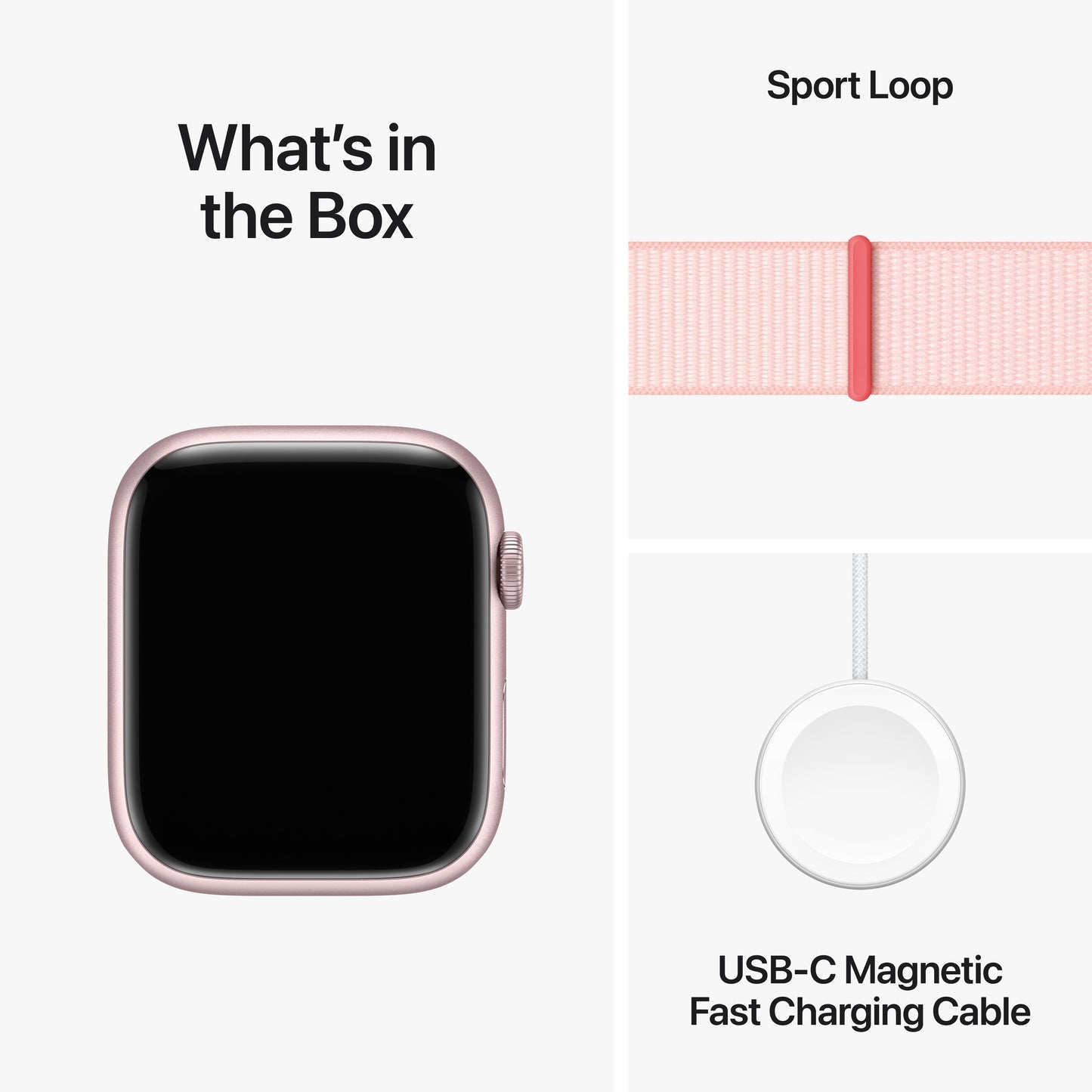 Apple Watch Series 9 GPS + Cellular 45mm Pink Alum Case w/ Light Pink Sport Loop