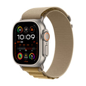 Apple Watch Ultra 2 GPS + Cellular 49mm Natural Titanium Case with Tan Alpine Loop - S