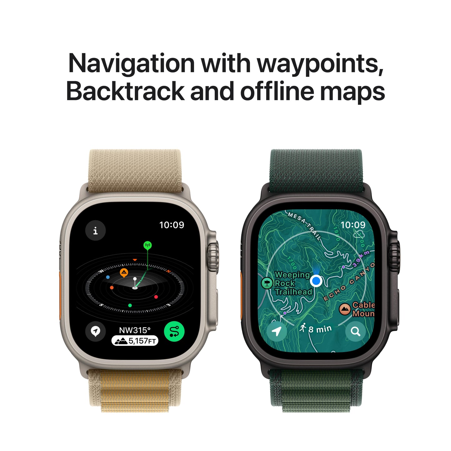 Apple Watch Ultra 2 GPS + Cellular 49mm Natural Titanium Case with Tan Alpine Loop - S