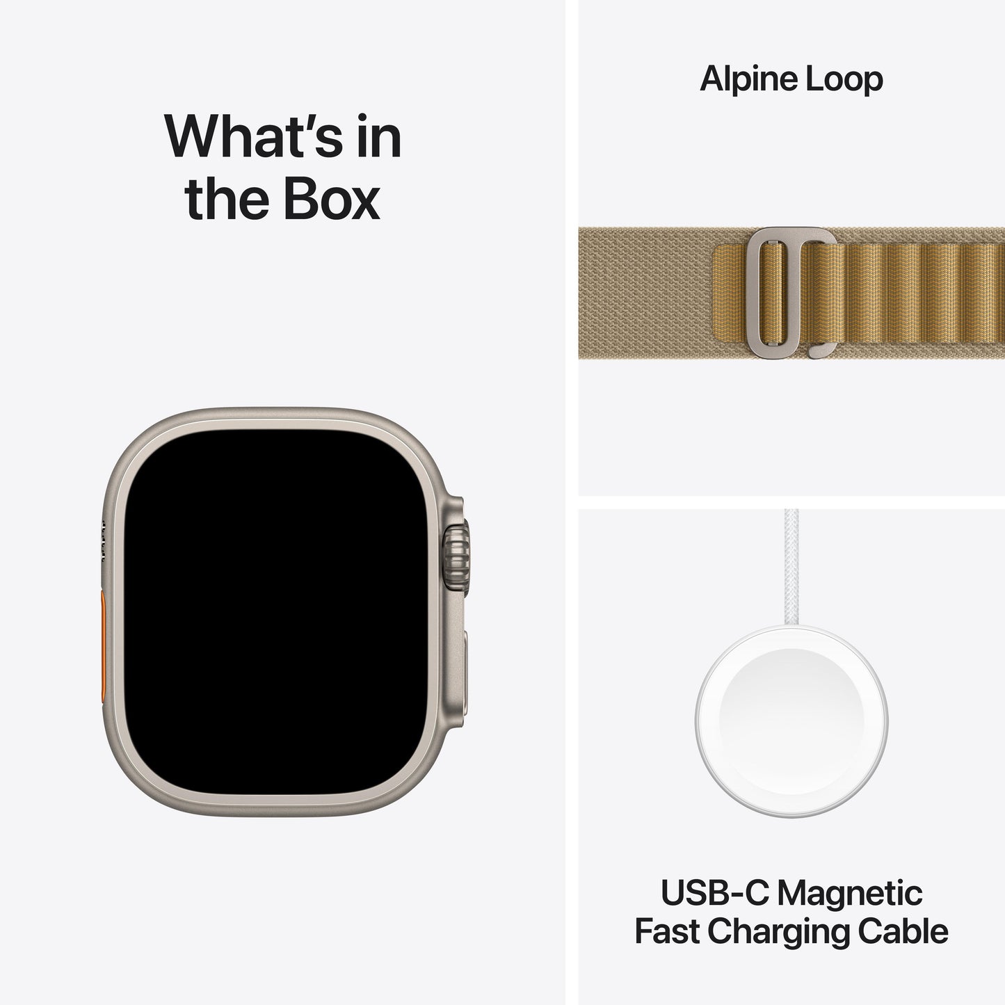 Apple Watch Ultra 2 GPS + Cellular 49mm Natural Titanium Case with Tan Alpine Loop - S