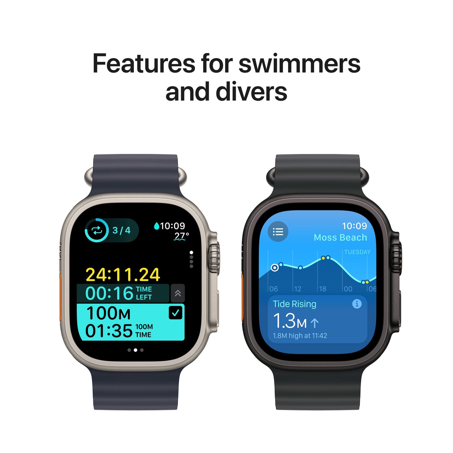 Apple Watch Ultra 2 GPS + Cellular 49mm Natural Titanium Case with Natural Titanium Milanese Loop - Large