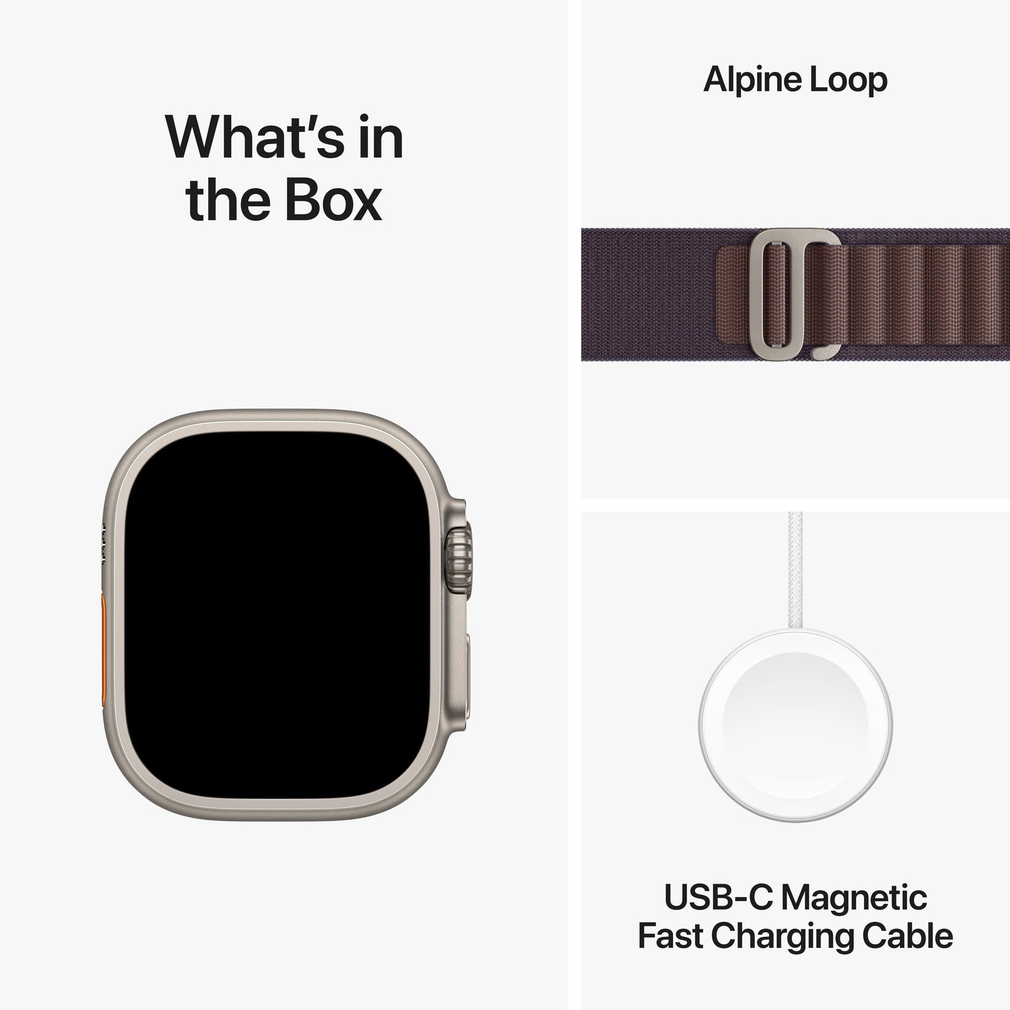 Apple Watch Ultra 2 GPS + Cellular 49mm Titanium Case w/ Indigo Alpine Loop - Large