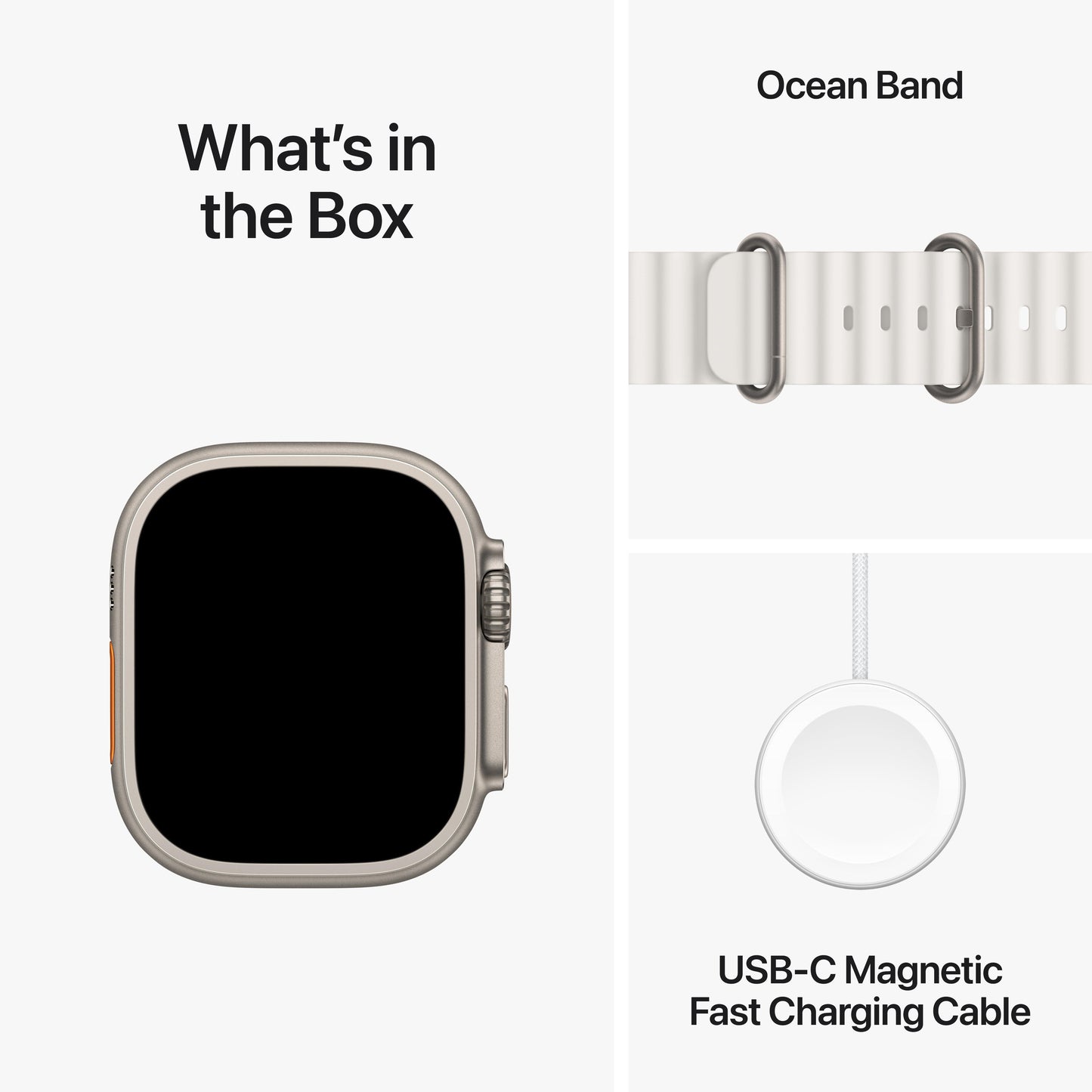 Apple Watch Ultra 2 GPS + Cellular 49mm Titanium Case w/ White Ocean Band