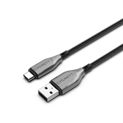 Cygnett Armoured USB-C To USB-A (USB 2.0) Cable - Black 2m