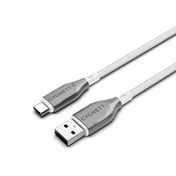 Cygnett Armoured USB-C To USB-A (USB 2.0) Cable - White 2m
