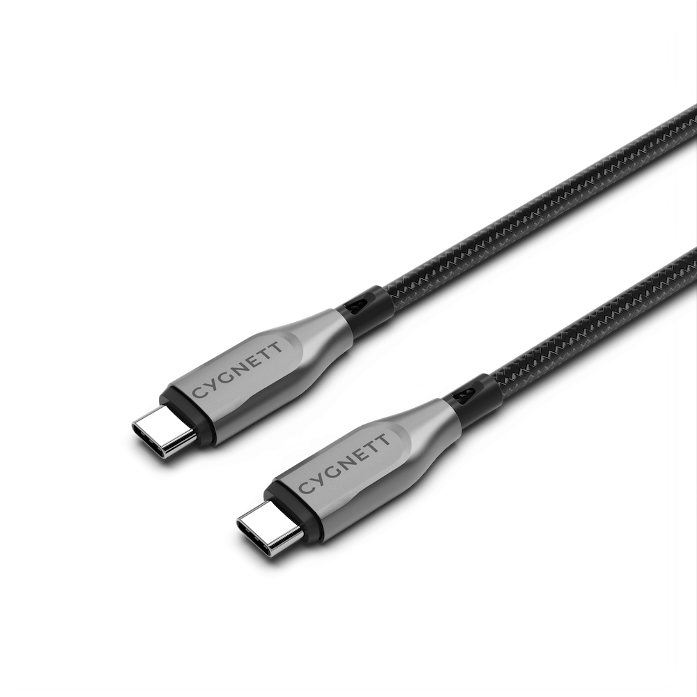 Cygnett Armoured USB-C To USB-C (USB 2.0) Cable - Black 1m