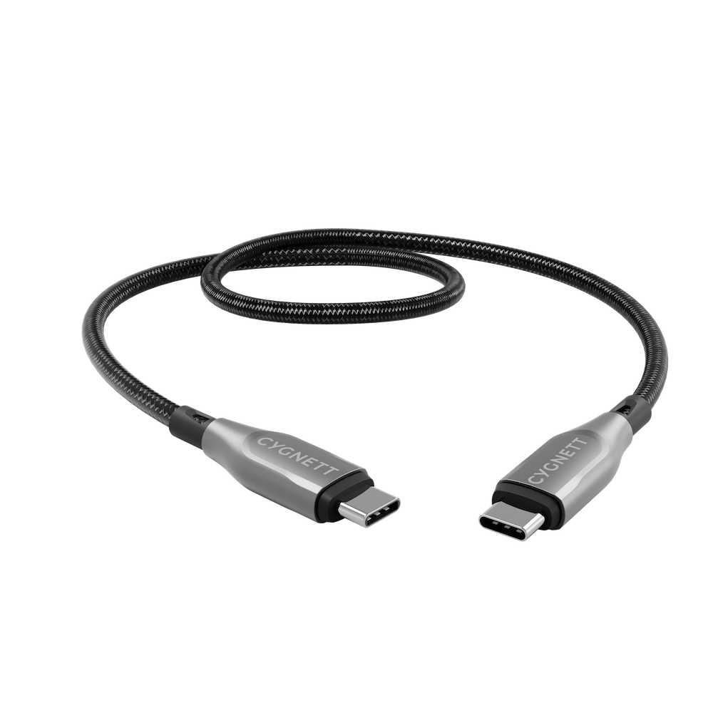 Cygnett Armoured USB-C To USB-C (USB 2.0) Cable - Black 50cm