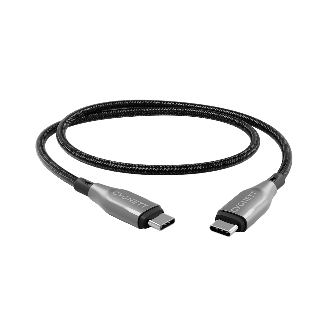 Cygnett Armoured USB-C To USB-C (USB 2.0) Cable - Black 1m