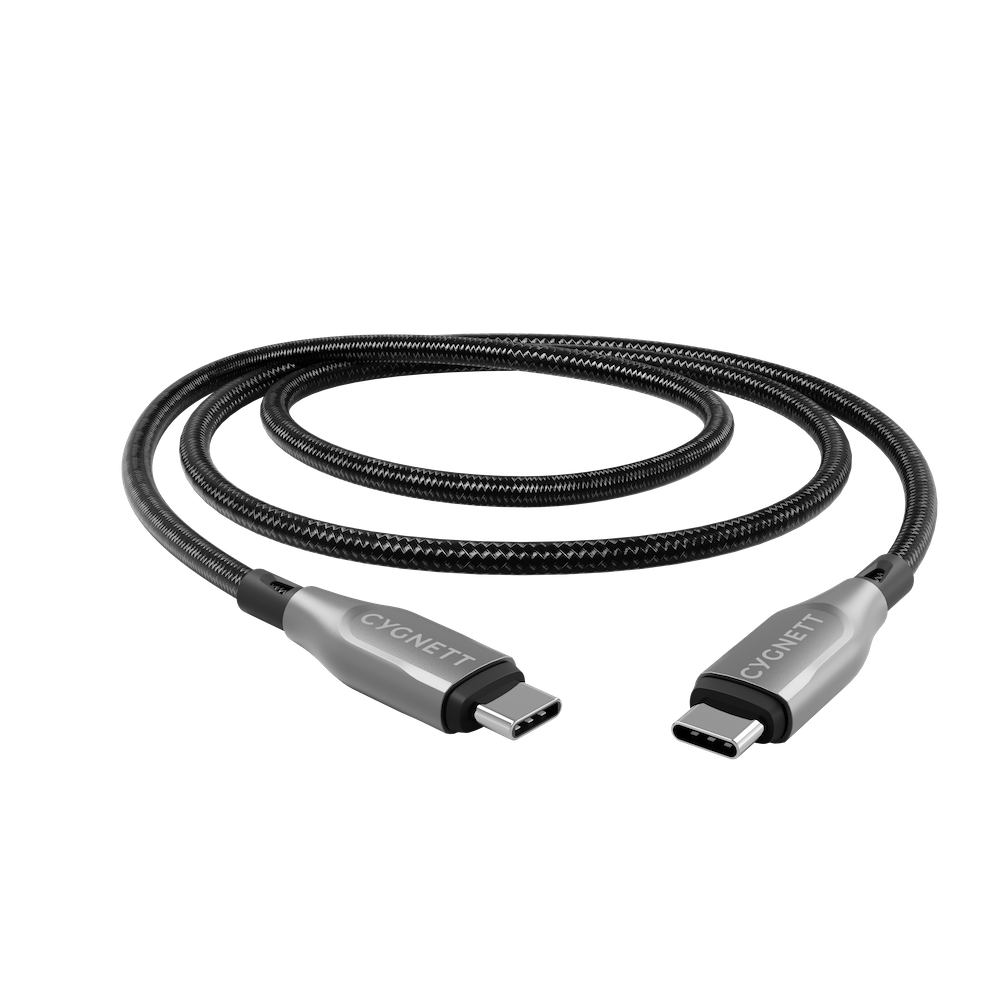 Cygnett Armoured USB-C To USB-C (USB 2.0) Cable - Black 2m