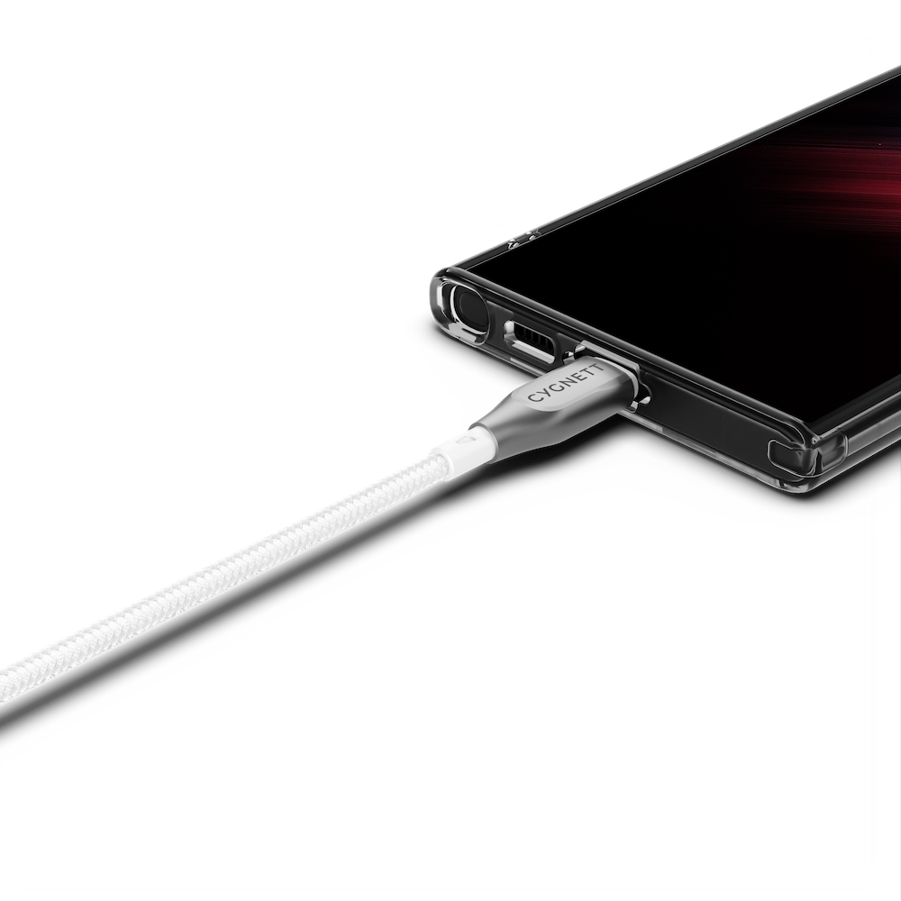 Cygnett Armoured USB-C To USB-C (USB 2.0) Cable - White 2m