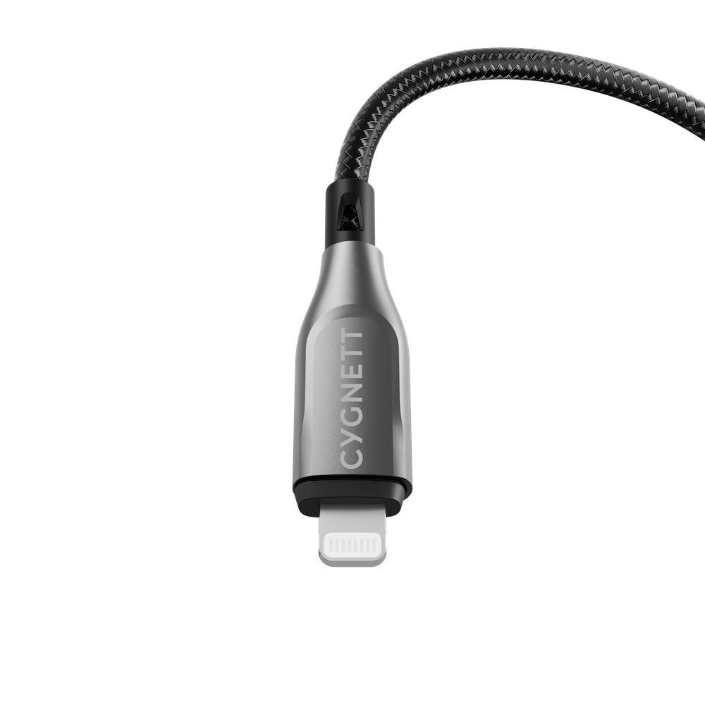 Cygnett Armoured Lightning To USB-A Cable - Black 1m