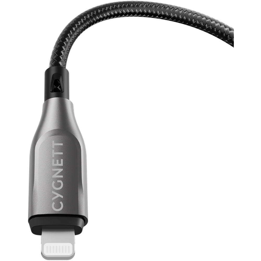 Cygnett Armoured Lightning To USB-A Cable - Black 2m