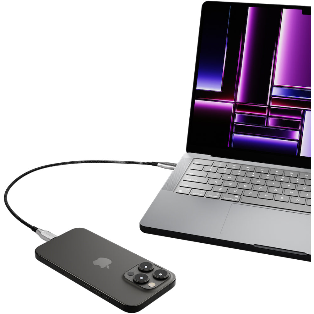 Cygnett Armoured Lightning To USB-C Cable - Black 50cm