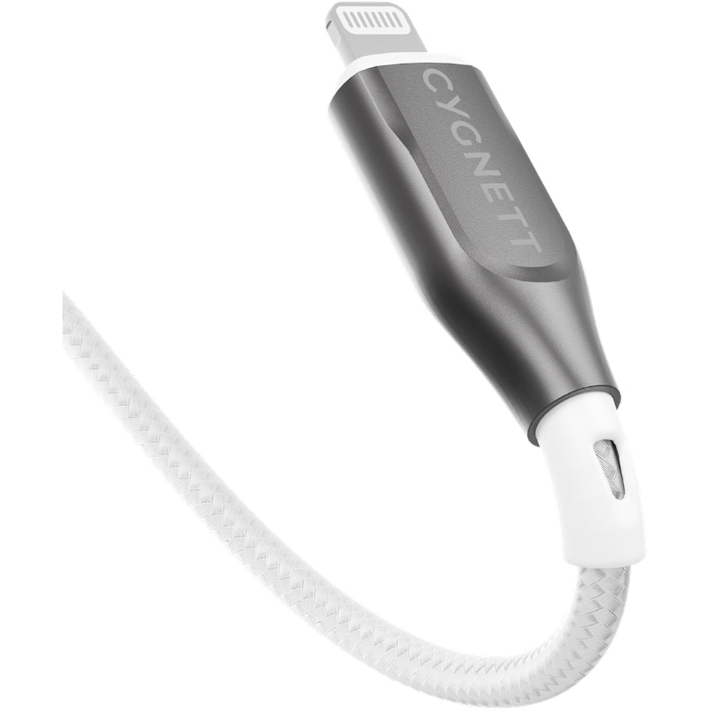 Cygnett Armoured Lightning To USB-C Cable - White 1m