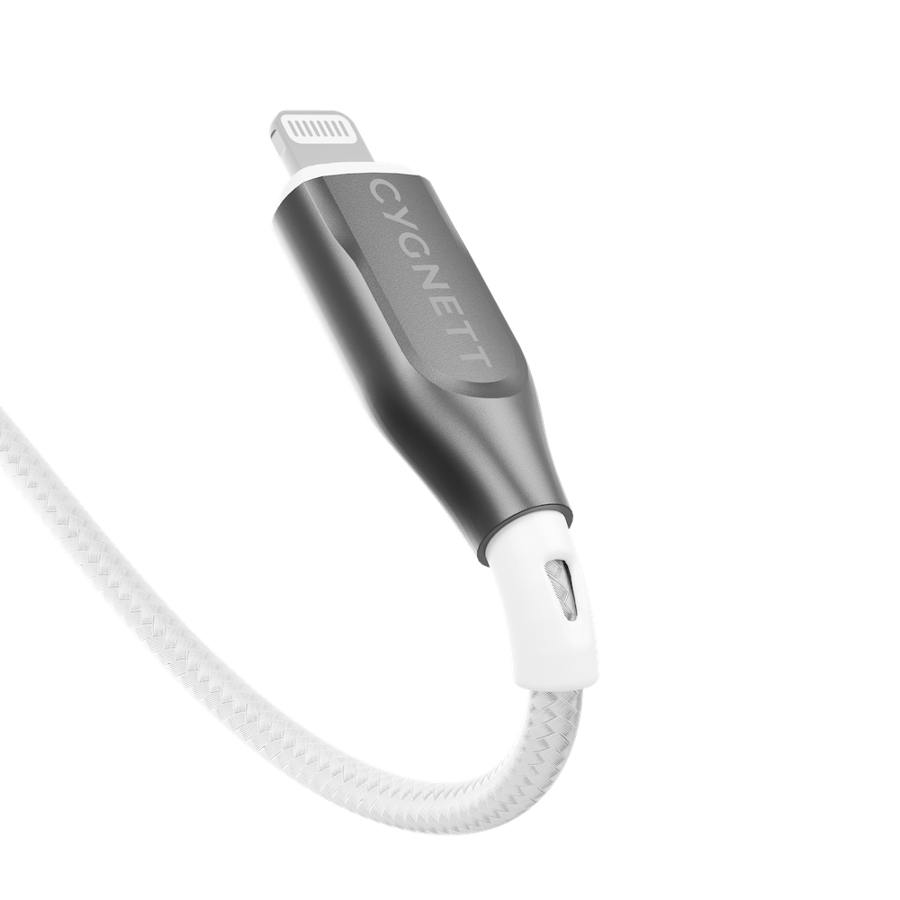 Cygnett Armoured Lightning To USB-A Cable - White 2m
