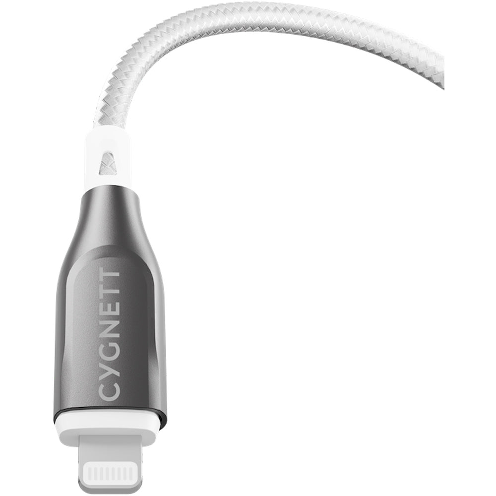 Cygnett Armoured Lightning To USB-C Cable - White 1m
