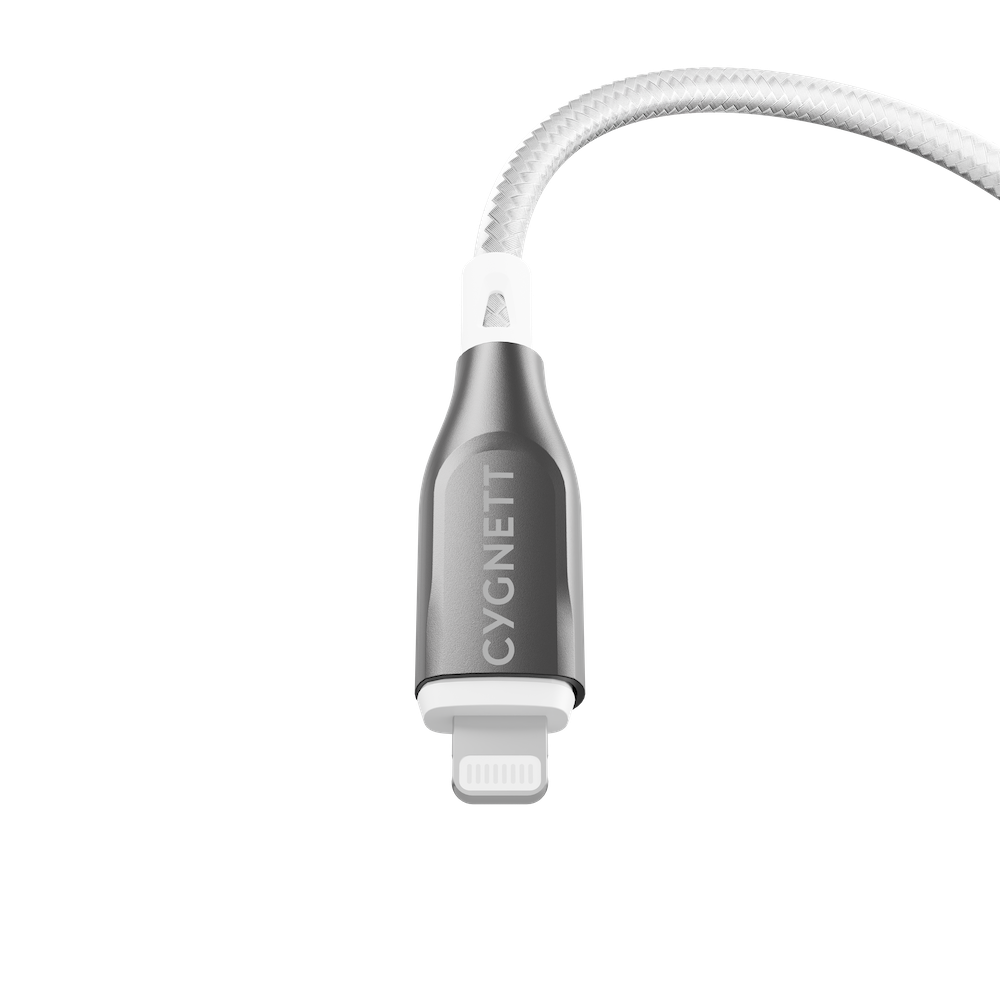 Cygnett Armoured Lightning To USB-A Cable - White 2m