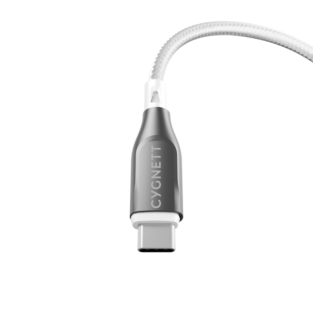 Cygnett Armoured USB-C To USB-C (USB 2.0) Cable - White 1m
