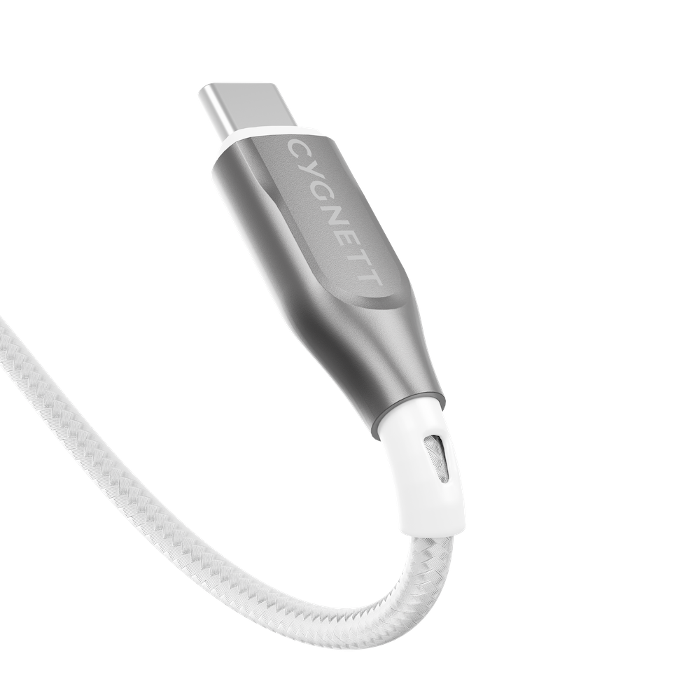 Cygnett Armoured USB-C To USB-A (USB 2.0) Cable - White 1m