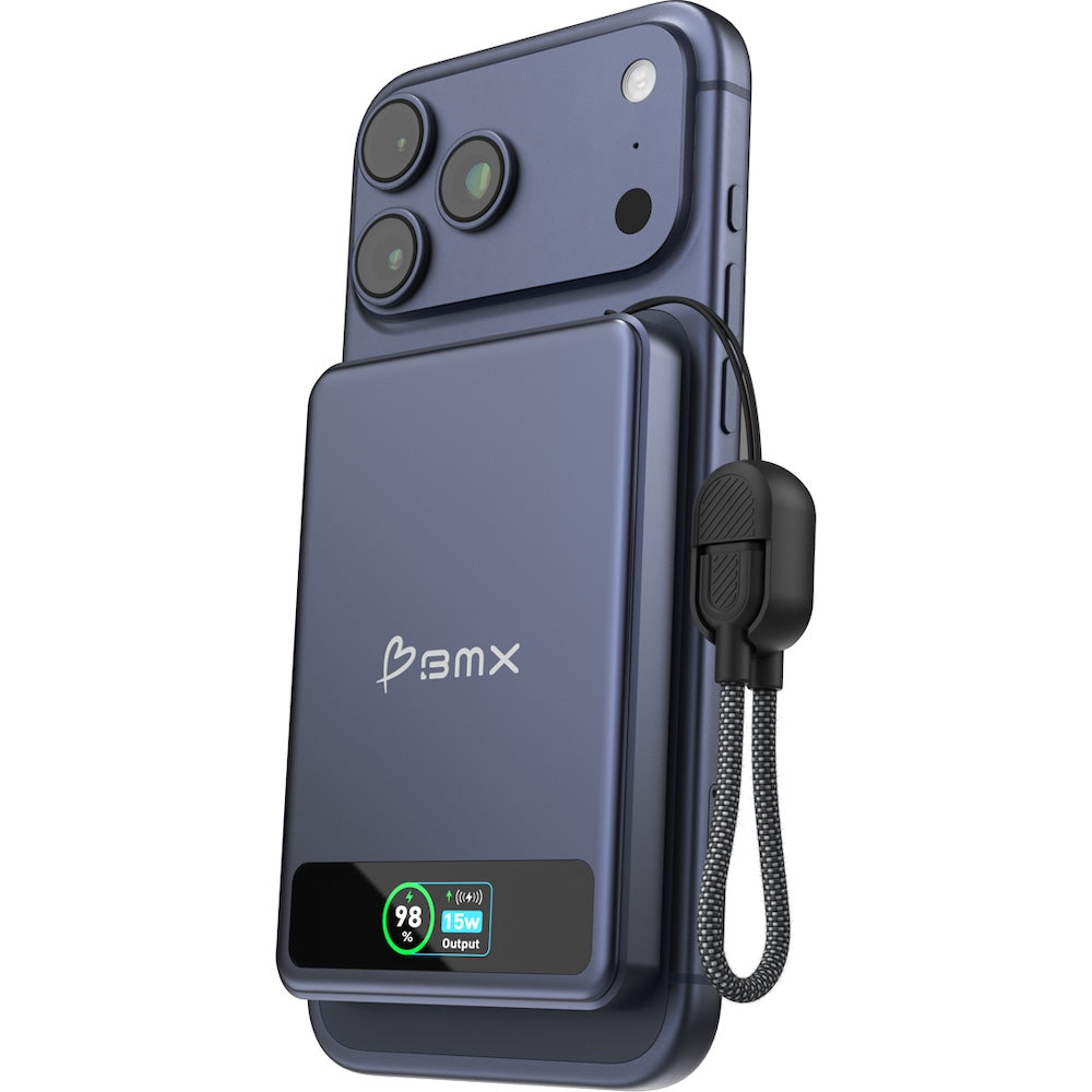 BMX 5000 mAh Magnetic Solid State Power Bank Blue