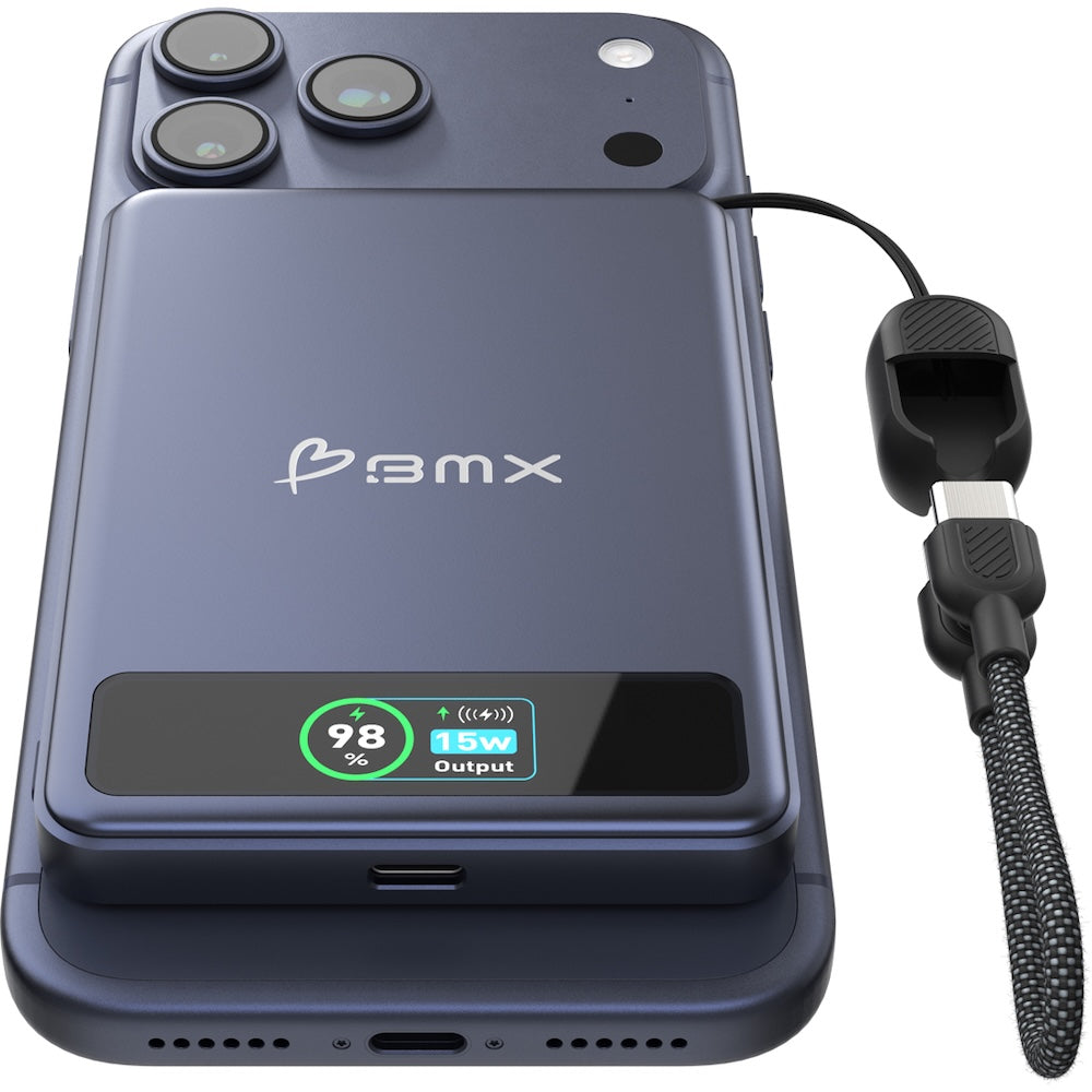 BMX 5000 mAh Magnetic Solid State Power Bank Blue