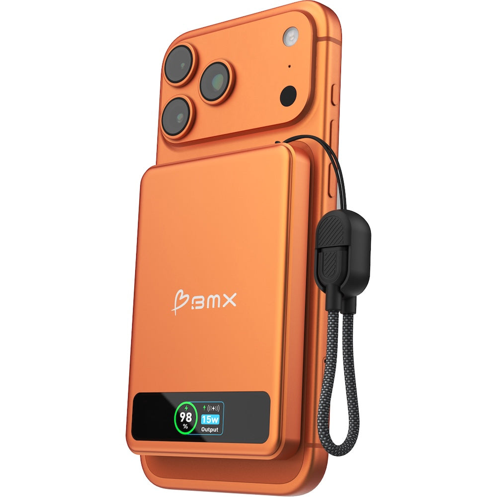 BMX 5000 mAh Magnetic Solid State Power Bank - Orange