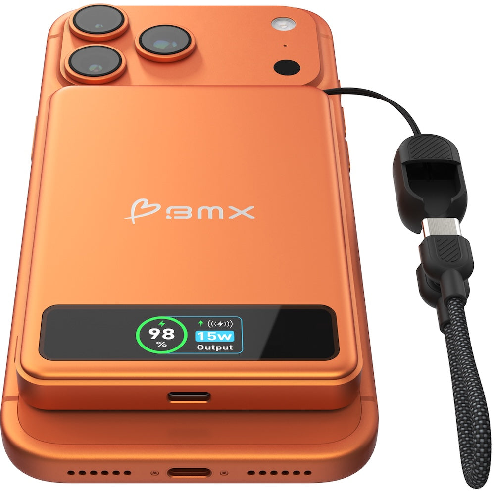BMX 5000 mAh Magnetic Solid State Power Bank - Orange