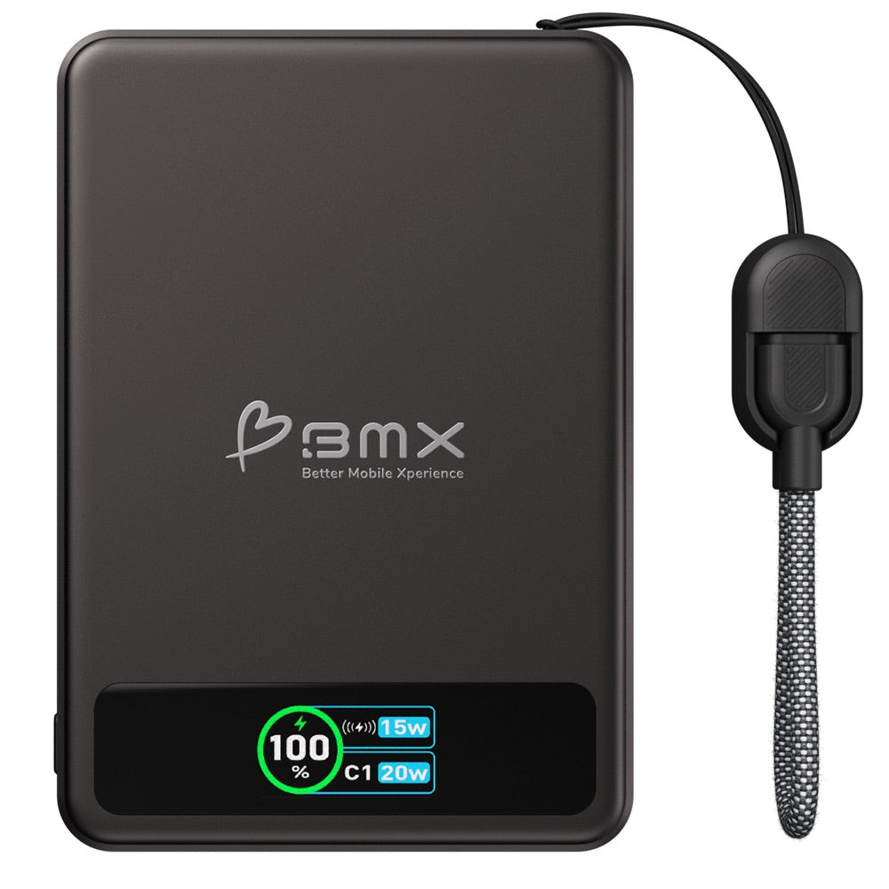 BMX 5000 mAh Magnetic Solid State Power Bank Black