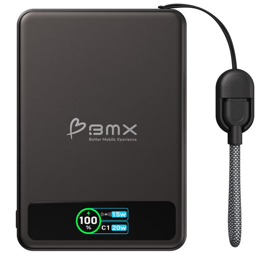 BMX 5000 mAh Magnetic Solid State Power Bank Black